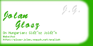 jolan glosz business card